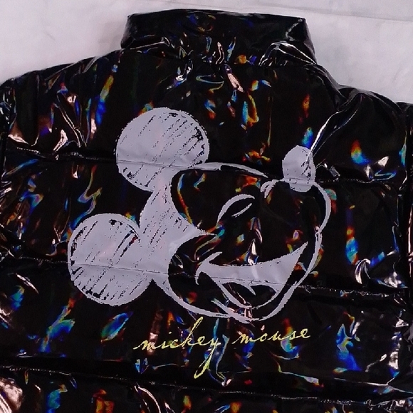 RARE Disney Baby MICKEY MOUSE Black Down Puffer Jacket - Picture 5 of 11
